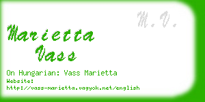 marietta vass business card